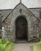 Porch of St Mary's church, Belstone, in 2007