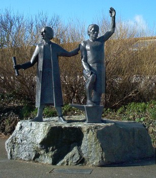 Statue of Michael Joseph and Thomas Flamank in St Keverne