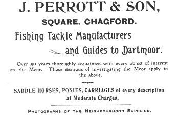 Advertisement for the Perrott's Dartmoor business