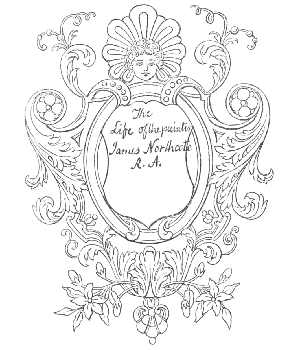 design from title page of Northcote's memoirs