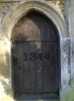 Side door of rebuilt church